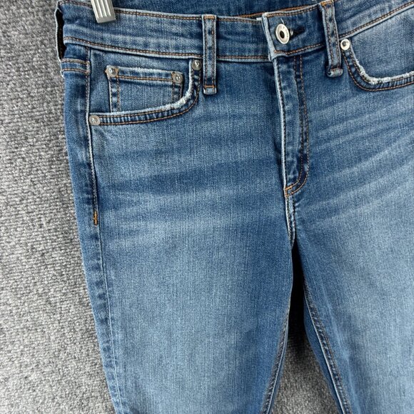 Rag & Bone Cate Mid Rise Ankle Skinny Jeans 27 Blue Denim Stretch ACTL 27X27 - Picture 2 of 16